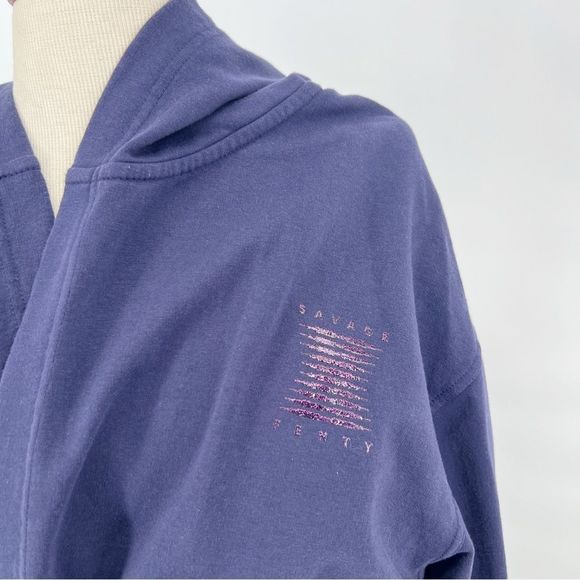 Savage x Fenty Forever Savage Short Robe Navy Sz M/L - Picture 5 of 7